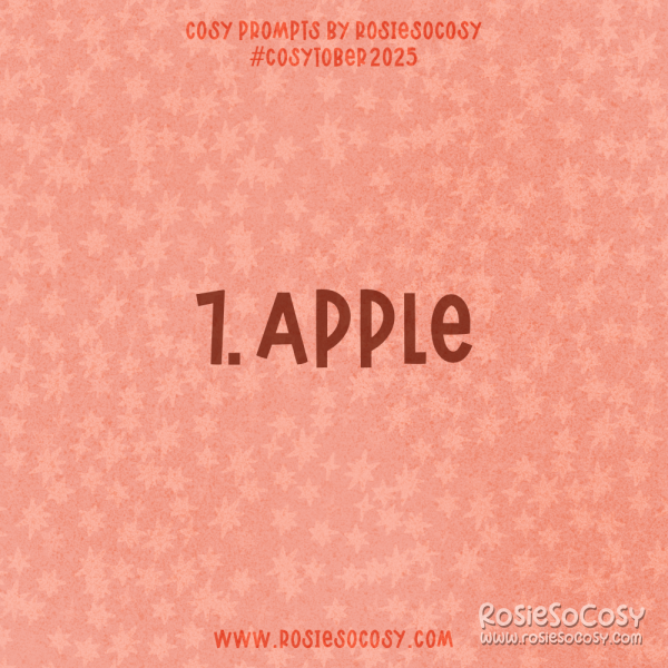 Announcement image for Day 7 of Cosytober. The subject is Apple.